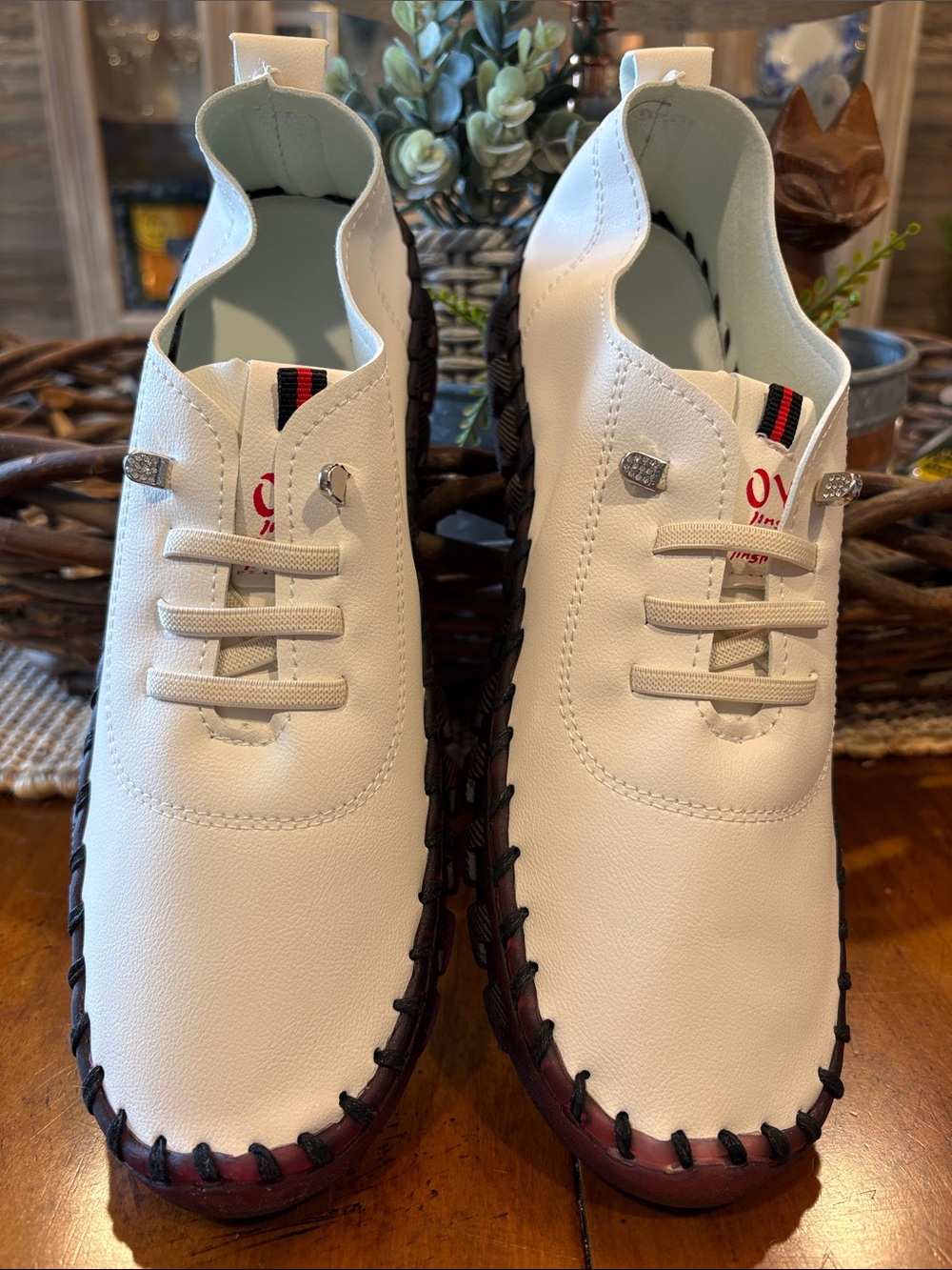 White Slip-On Sneakers, European. - Picture 3 of 7